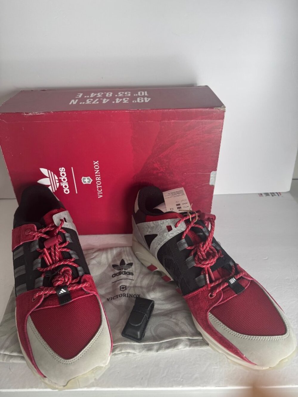 Adidas Victorinox EQT Support 93 Swiss Army Knife Sneakers Runners Men's US 12.5 - Picture 2 of 11